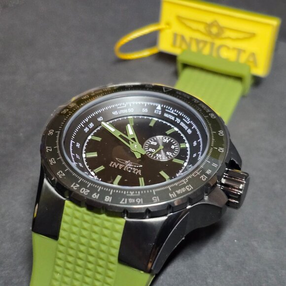 Invicta Aviator 50mm Green Men's Watch 49733 - Picture 1 of 14